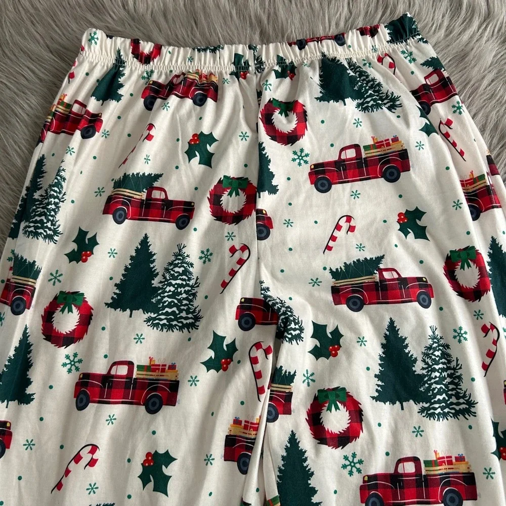 PatPat Christmas Winter Two Piece Pajama‎ Set Mens Size XL White Pajamas Pjs